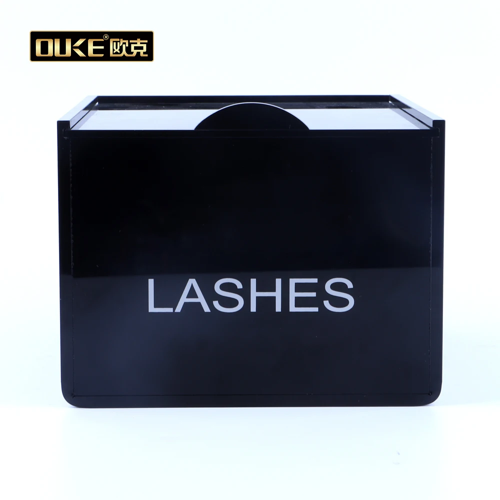 Acrylic Cosmetic Storage Makeup Organizer Clear Eyelash Storage Box Eyelashes Glue Pallet Holders