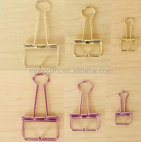 New Novelty Popular Metal Hollow Fold-back Wire Long Tail Clips