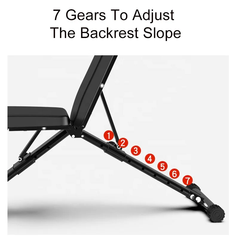 Commercial PRO with Incline and Decline Flat Exercise Adjustable Foldable dumbbell Weight Bench