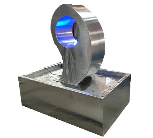 Decorative water fall landscape 304 stainless steel indoor office water fountain waterfall