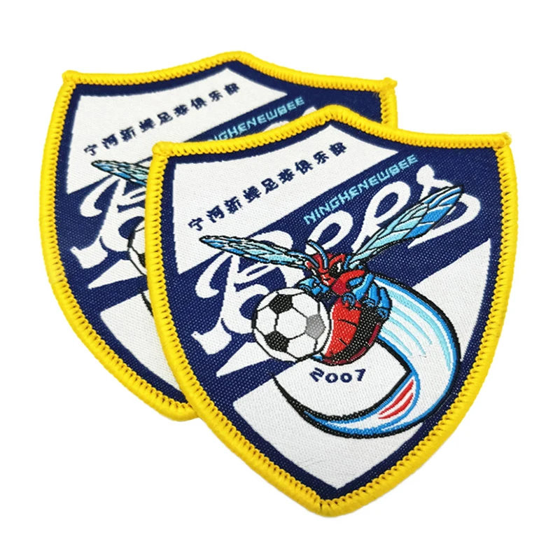 Дешевые тканые нашивки с вышивкой для одежды