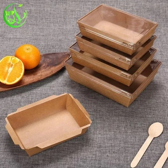 double pe kraft paper bowl escarole salad