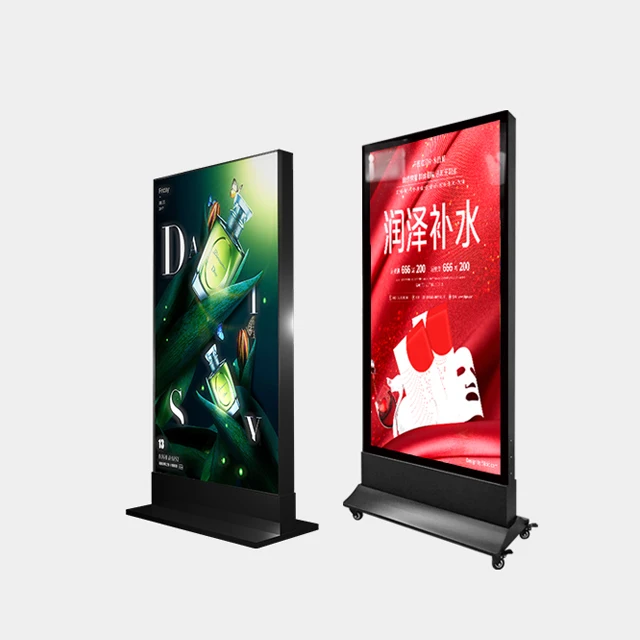 Customized size aluminium profile double sides led outdoor scrolling advertising light box