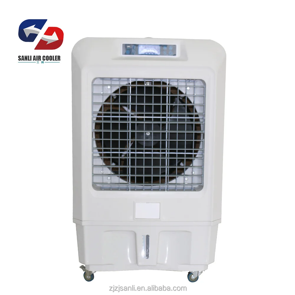 
Rechargeable AC/DC/solar remote control industrial evaporative air cooler 
