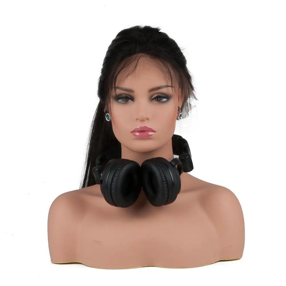 
L7 mannequin bust PVC manikin head with shoulders for wig display 