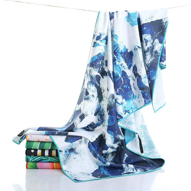 Waffle Microfiber Both Sides Custom Print Beach Towel Large Beach Towels