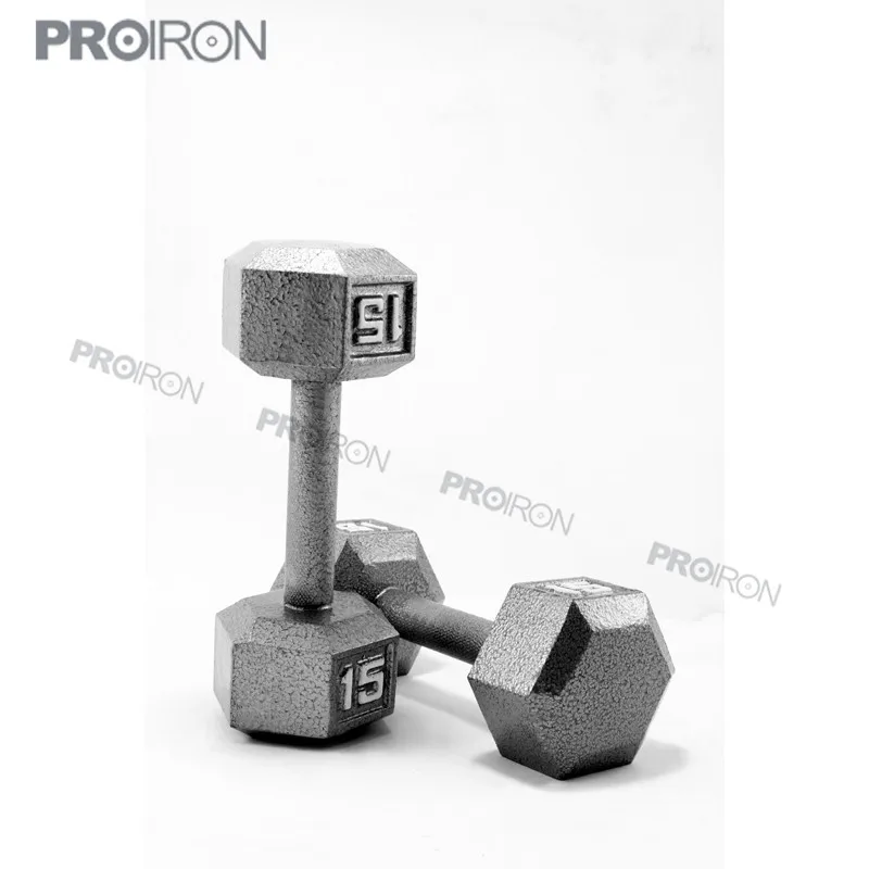 15lb оптовая crossfit чугуна окрашенные hex
