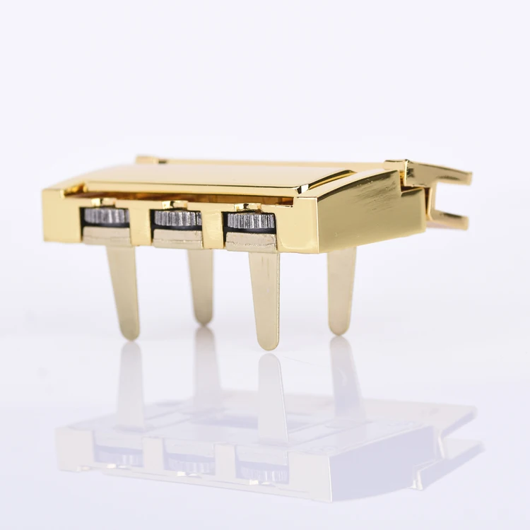 Gold front 3-digit password briefcase accessory hardware lock for leather briefcase