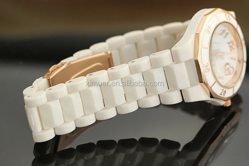 High Quality Elegant Vogue Gilrs Watch Imitation Ceramic Watch