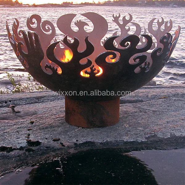 
Outdoor Steel Cauldron Fire Pit 