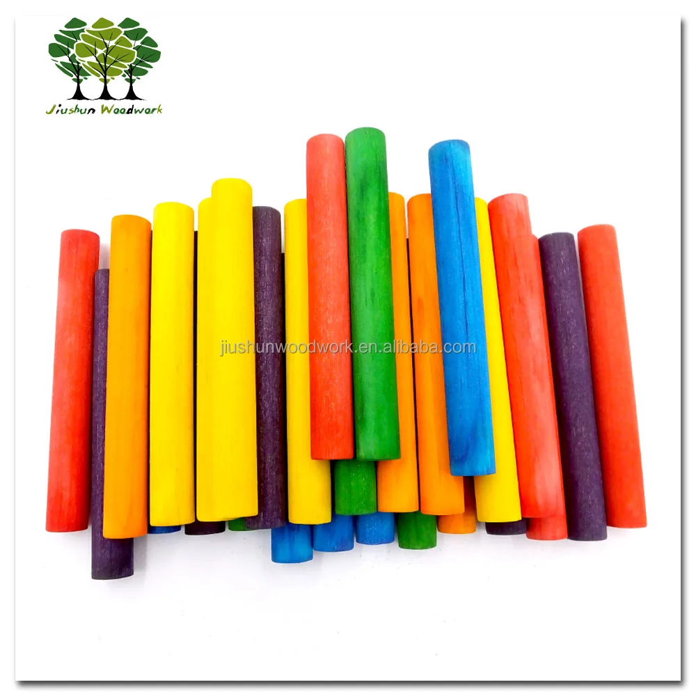 wholesale round wooden colored craft stick