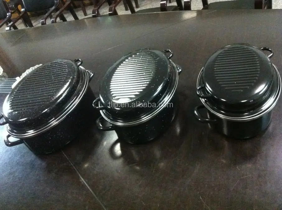 
Enamel roast chicken pot ,Enamel roasting Pan , Enamel Oval Roaster , self basting oval roaster,Roast chicken machine, 