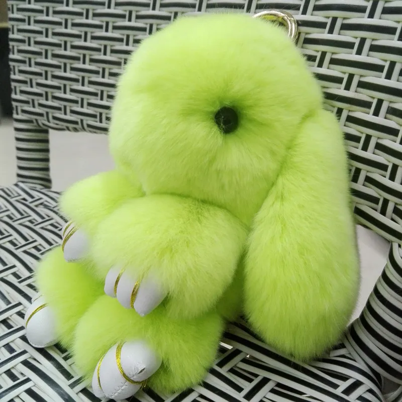 
Cute Plush Bunny Faux Fur Rabbit Keychain For Bag Handbag Key Ring Car 