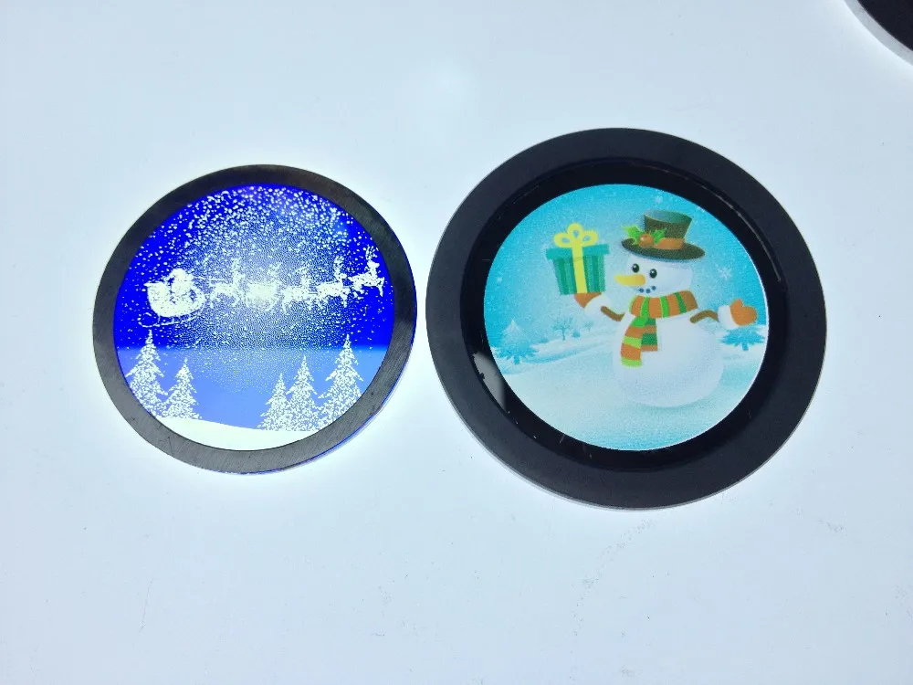 
53mm diameter glass gobo colorful image gobo slide for advertising projector 