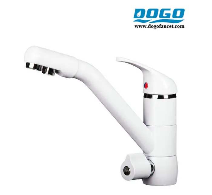 100% Brass Marble Painting Swivel Drinking Water Faucet 3 Way Water Filter Purifier Kitchen Faucets For Sinks Taps