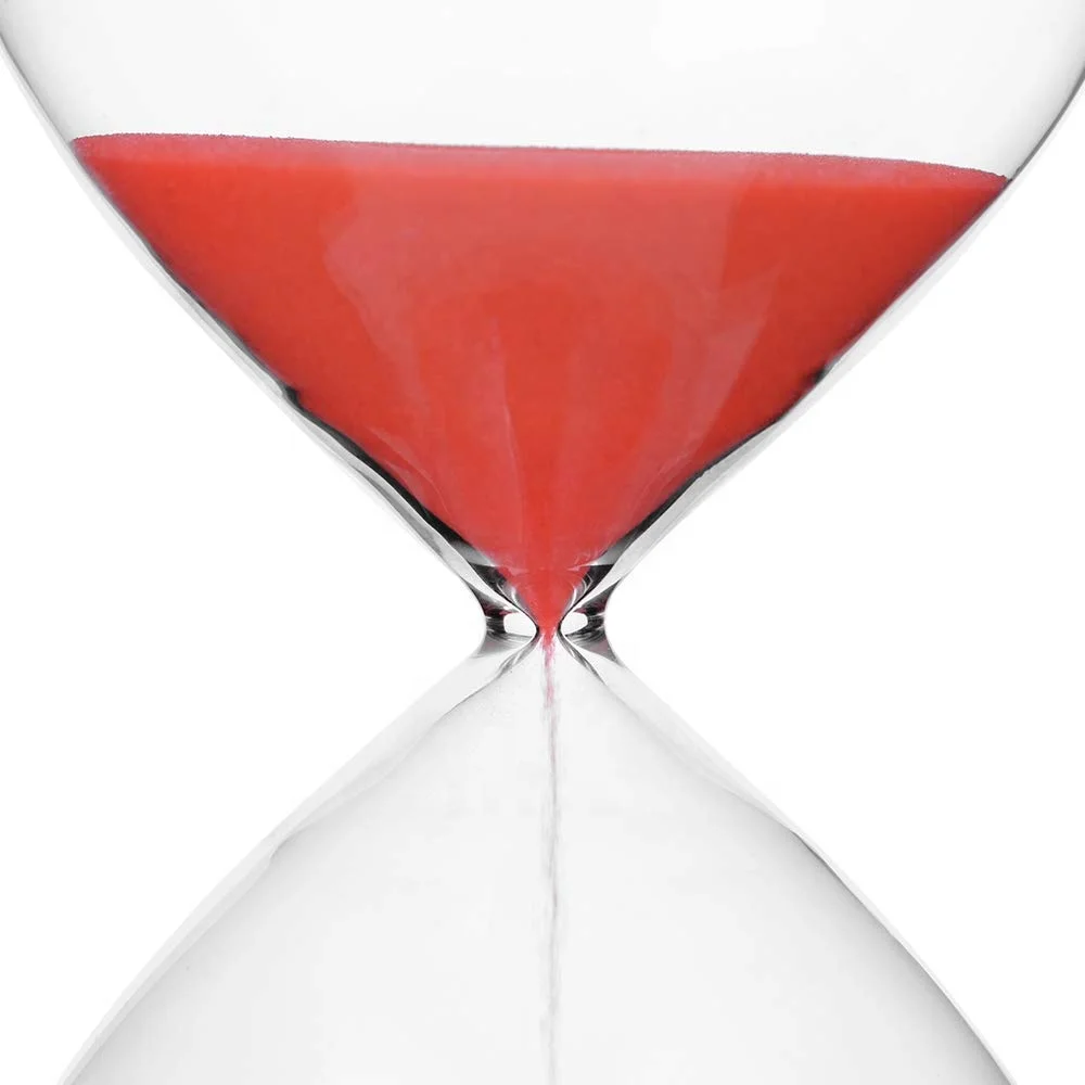 Hourglass SandTimer 30 Minute 5 Minute Timer Sand Clock Timers for Room Kitchen Office Decor with Wooden Base Stand