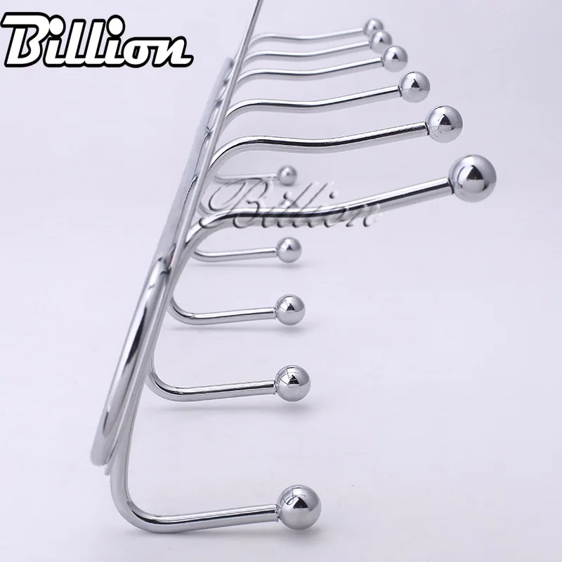 Heavy duty metal stainless steel coat hook over the door hooks with 12hooks
