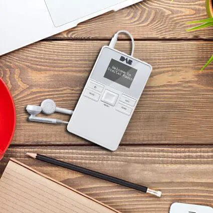 Mini Pocket Radio DSP Digital DAB FM Receiver Walkman Radio Personal USB Rechargeable, Earphone Included for Walking Jogging