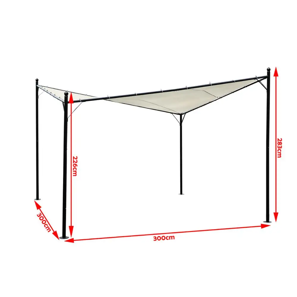 Steel/Oxford Fabric Folding Square Butterfly Gazebo, 10 x 10 ft waterproof pavilion