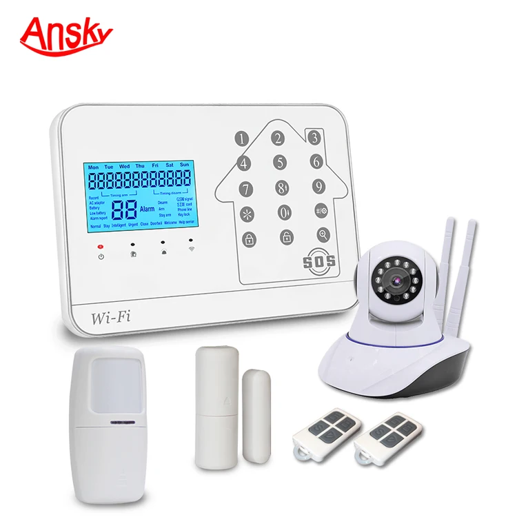IP Camera integrated digital wireless home automation burglar security gsm alarm system