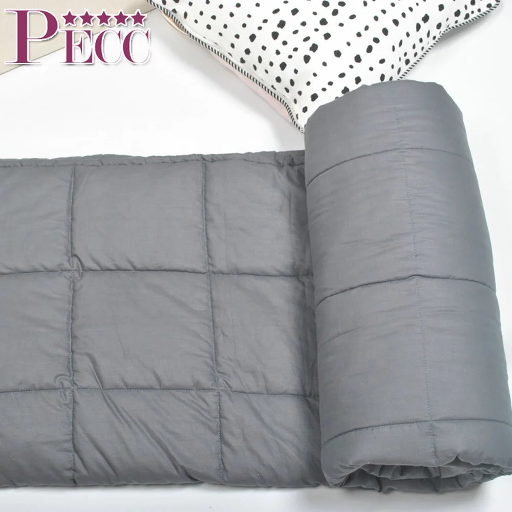Hot Sale Cotton Glass Beads Weighted Blanket  For Bed