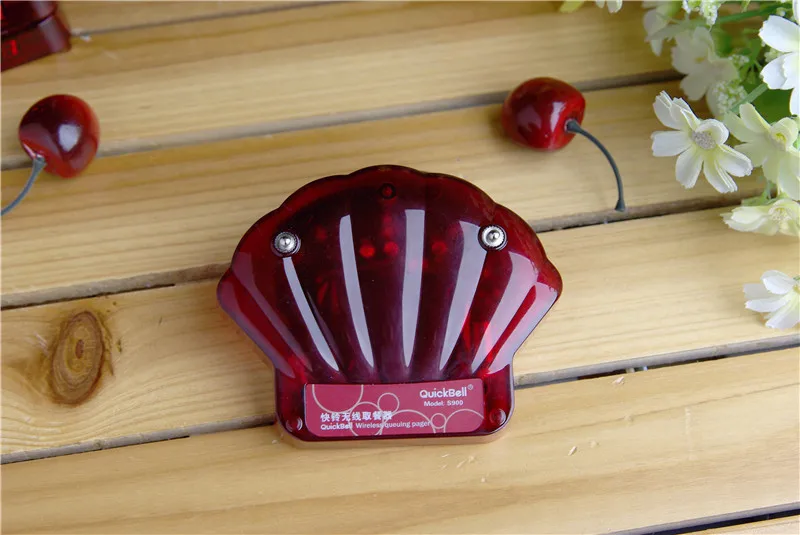 Фаст-фуд ресторан гребешок форма беспроводной coaster пейджер система с 10 пейджеры