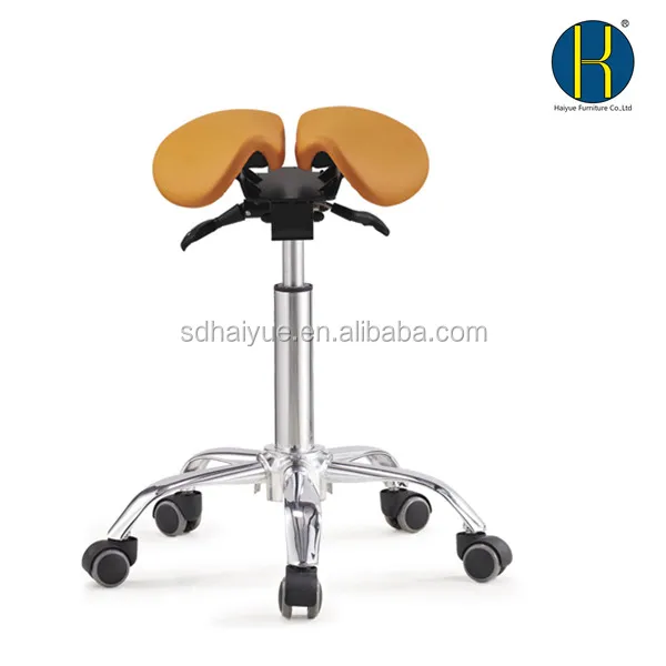 Modern hair salon styling chair swivel adjustable  barber chair ergonomic split saddle seat