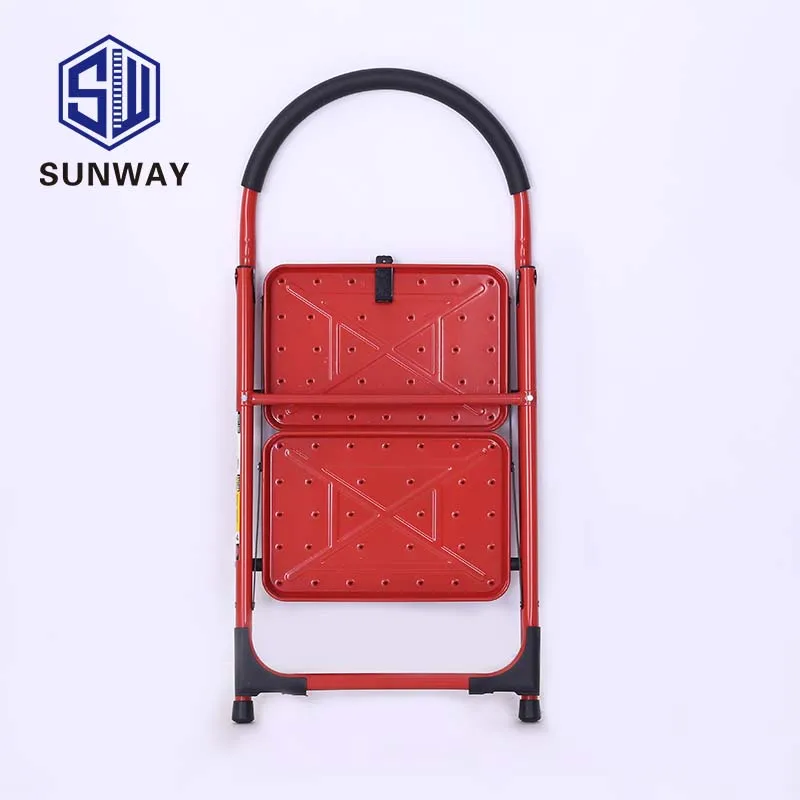 SUNWAY 3 ступенчатая стальная лестница с en131 утвержденные широкий шаг лестницы протектора Складная