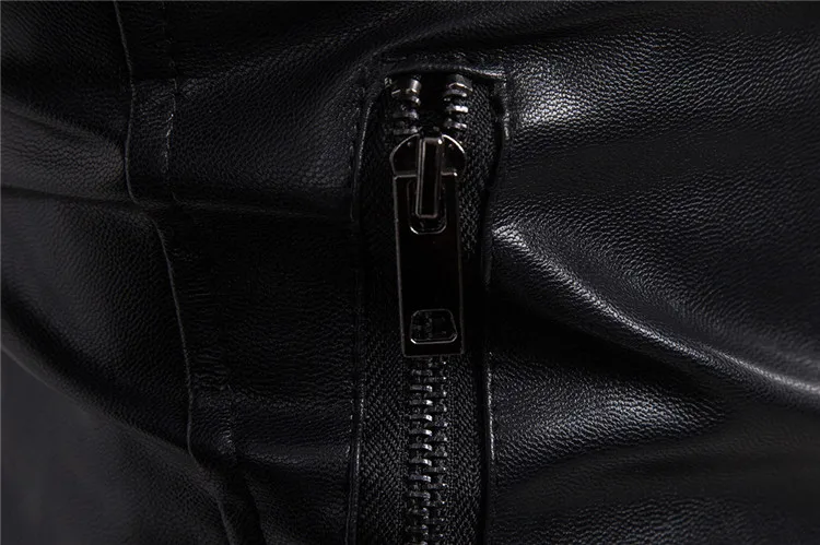 New style slim fit motorcycle pu leather jackets for man