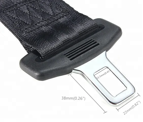 Customizalbe Length E4 Safety Certified 9 Inch Car Seat Belt Extender Woman Seat Belt Extension