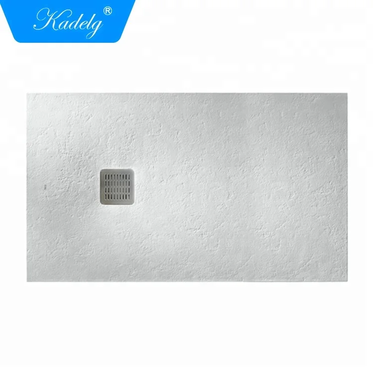 Custom Stone Resin Solid Surface Shower Tray Black Shower Base Piatto Doccia