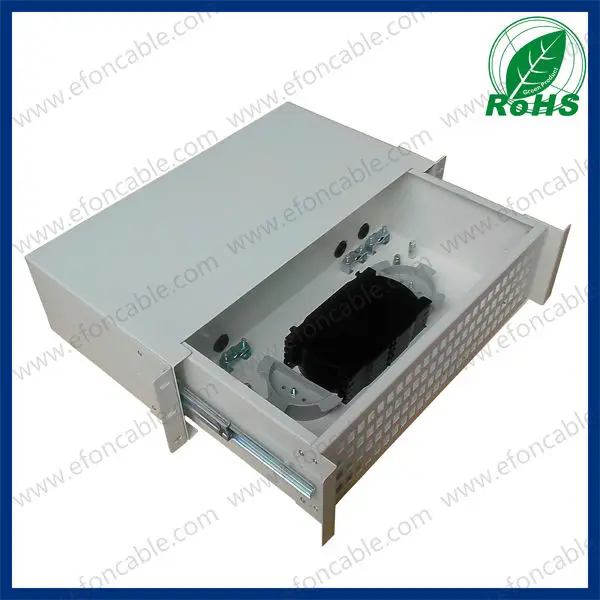 19inch Patch Panel Rack Mount Slide-out Type Fiber Distribution Enclosures Ftbc-48 LC/Upc 96 Core