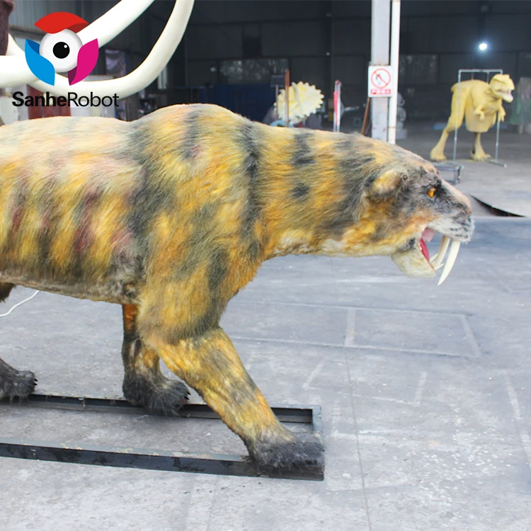 Artificial Lifesize Animatronic Saber-toothed Tiger