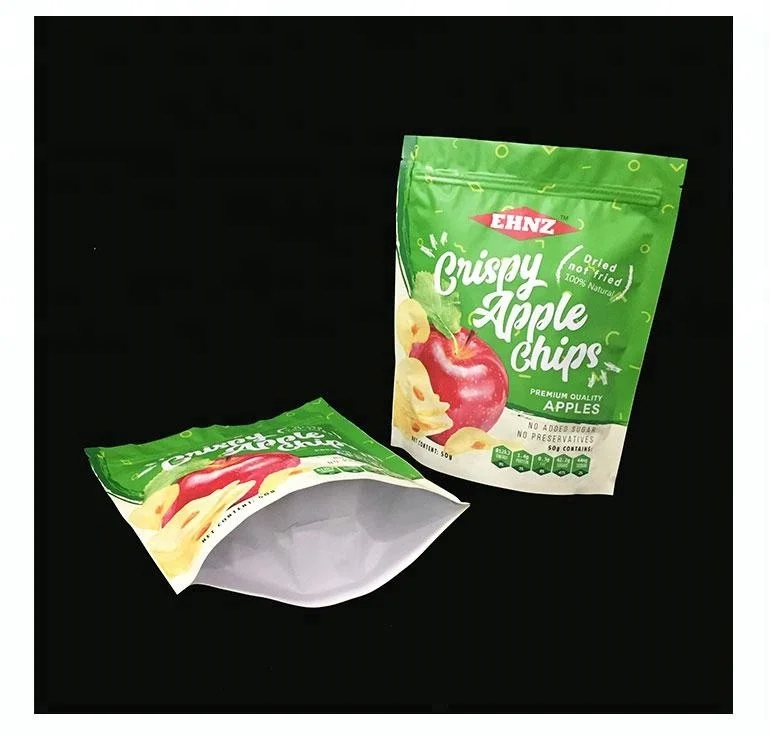 Stand up chips packing zip lock aluminum foil bag