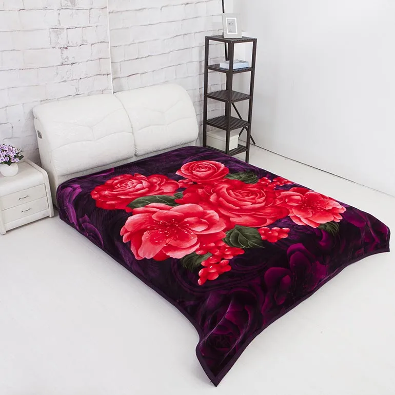 TENDER TOUCH 100 Polyester wholesaler 4kg double ply Black pakistani mink blanket