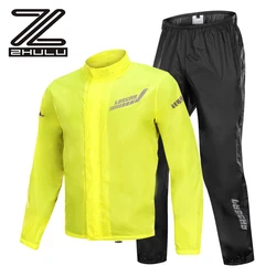 Hot Sale Factory directly customized Motorcycle Raincoat reflective riding split suit