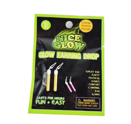 Best selling top Quality personalized glow sticks star key earring drop bulk party supplies