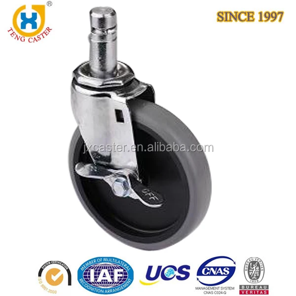 5 Inch Premium New Top stem Swivel PA plastic wheel caster for Cargo Tallying Cart