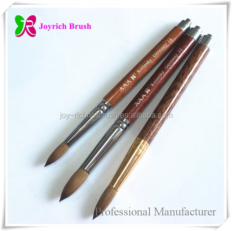 Different color red wood handle super AAA kolinsky germany acrylic brush