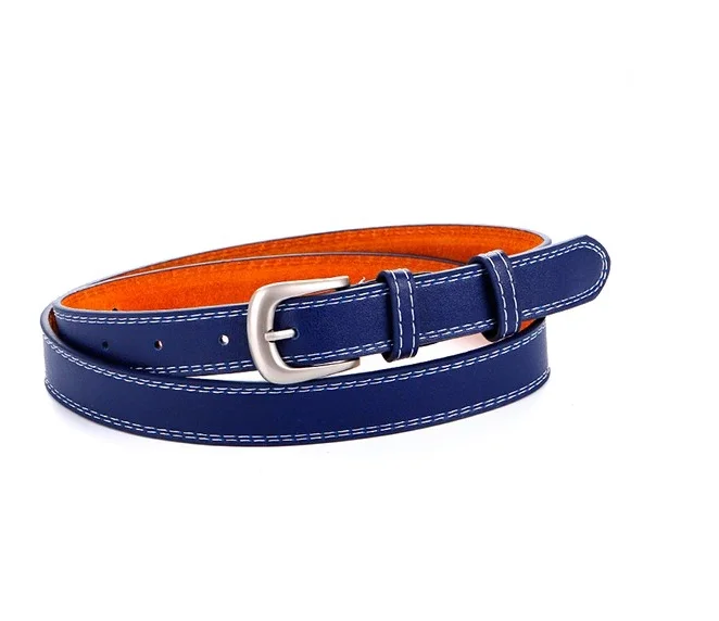 Hot Selling Customized Unisex Italian Style Leather Multicolor PU Belt customize logo and size