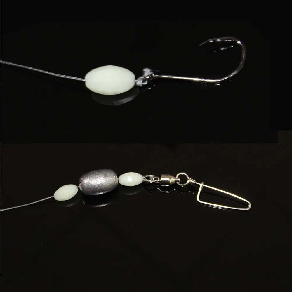 Wholesale Luminous Glow Fishing Beads Plastic Oval Egg Beads Fishing Tackle For Rig 100pcs/bag