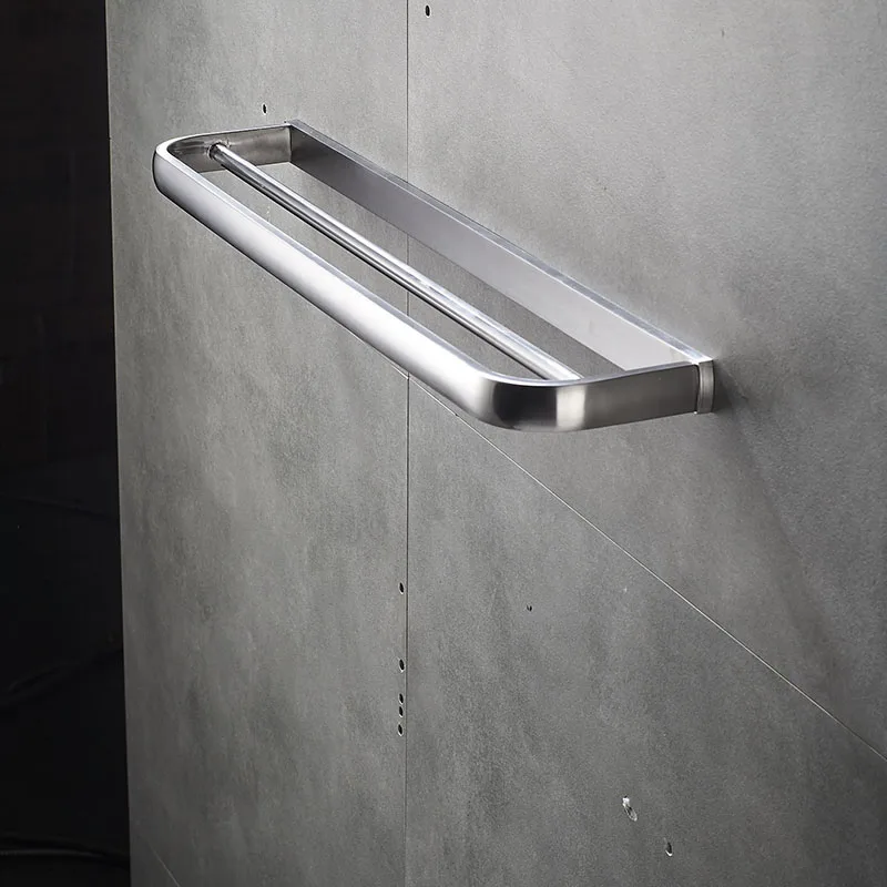 
Bathroom Accessories Simple Style White Color Wall Mounted Brass Bath Towel Shelf Holder Wall Mounted Towel Bar Rack 