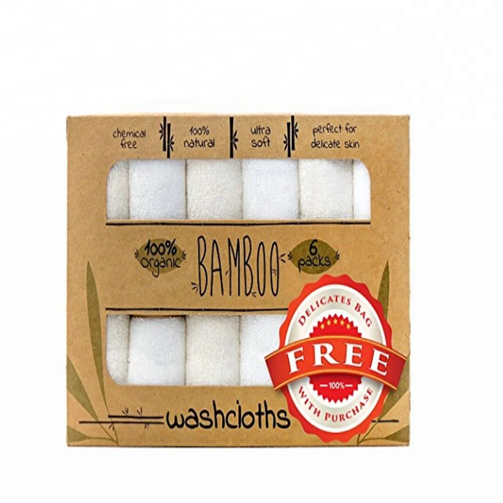 Дополнительная 100% натуральная бамбуковая детская мочалка с подарочной коробкой