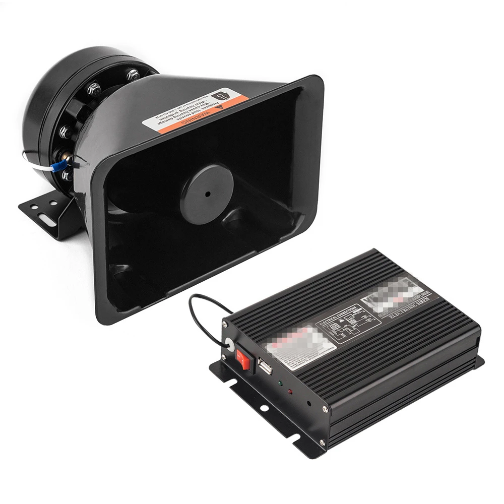 200W police siren electronic remote control wireless power amplifier with speaker