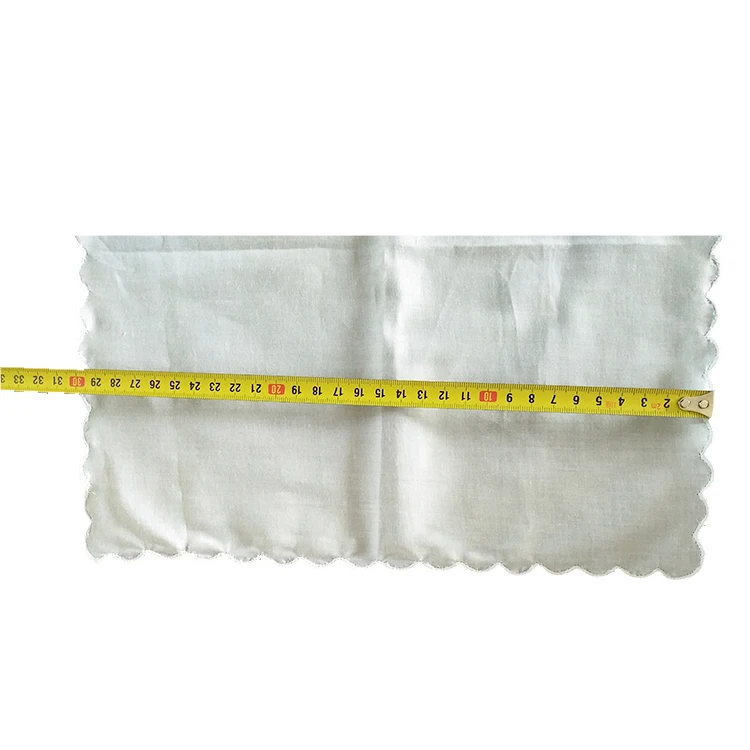 Low MOQ Custom Design Blank Ladies White Nice Handkerchiefs