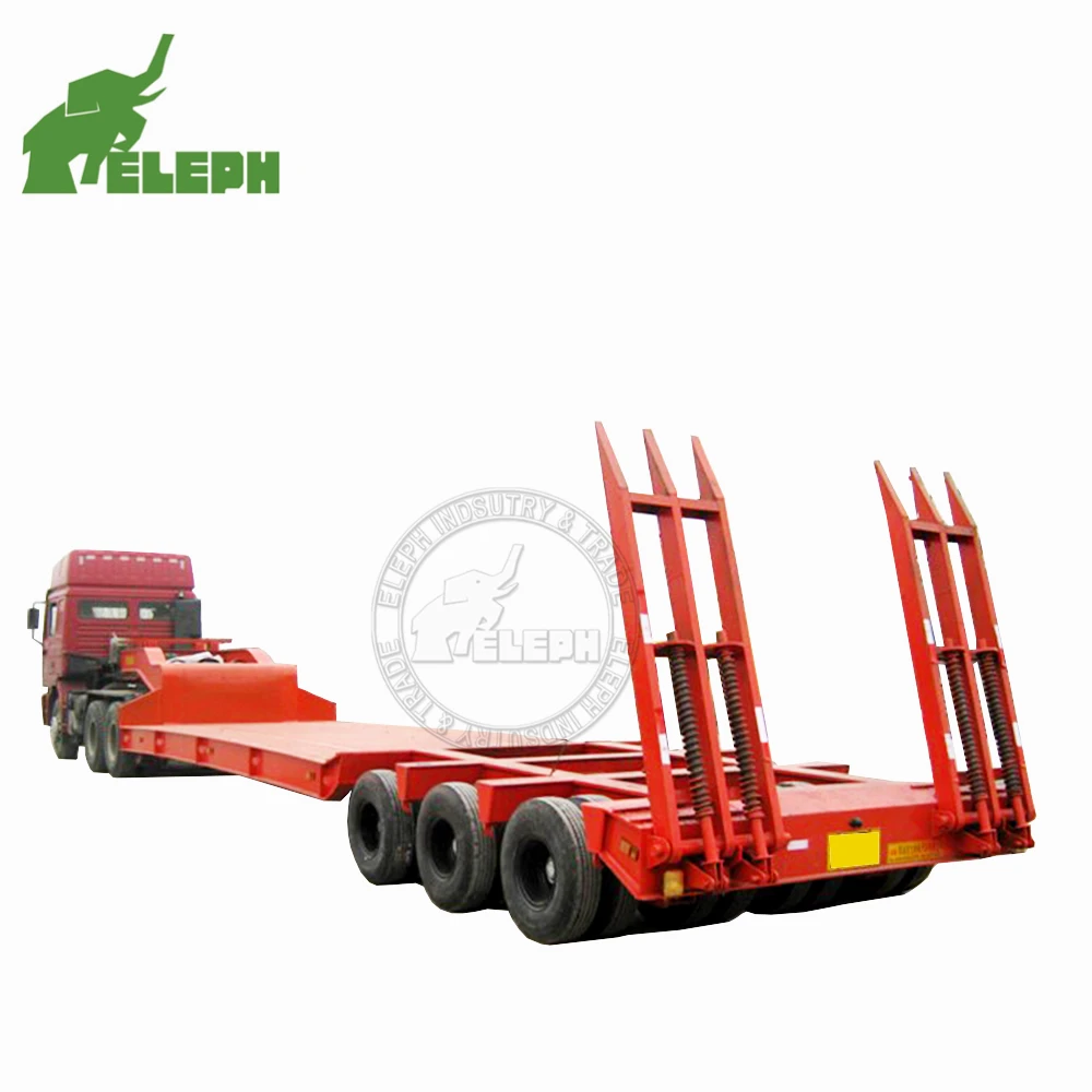 2Lines 4 Axles 3 Line 6 Axle 4 Line 8 Axle 80 - 150 T Lowbed Loading Truck Semi Towing Lowboy Trailer