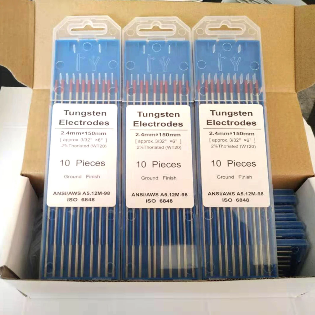 Вольфрамовый электрод Tho2 для сварки Tig 3/32 дюйма x 6 дюймов, 10 шт. в упаковке