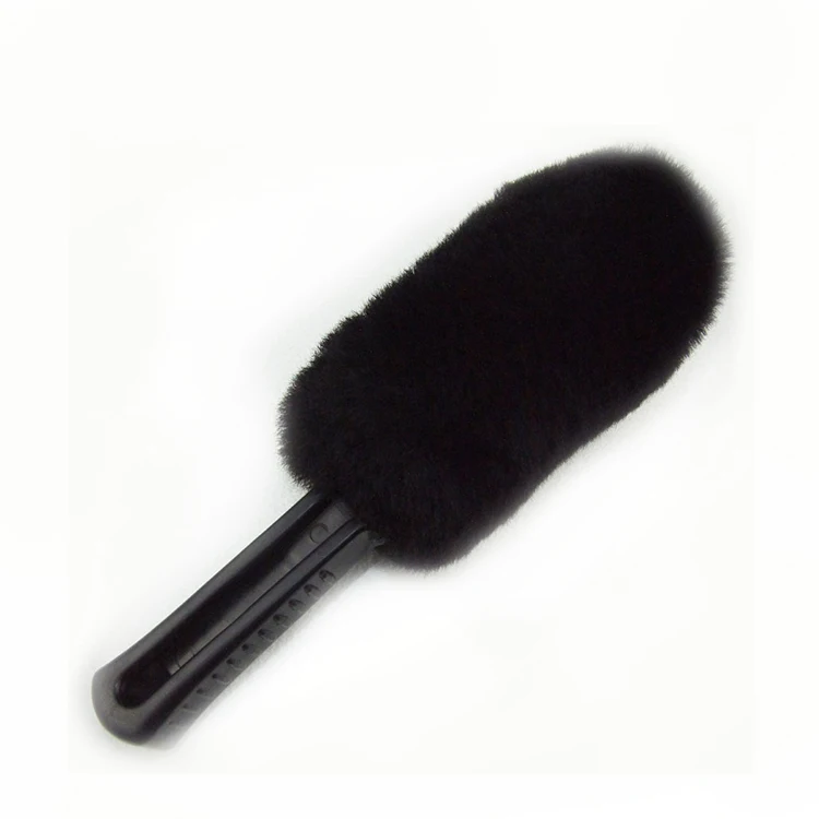 Wheel Brush Woolies 100% Lambswool Brushes for Car Rims with Rubber Grip