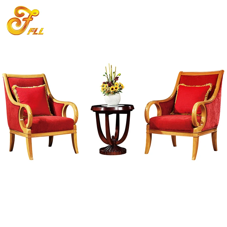 
Custom hotel furniture hotel lobby chair and tea table 