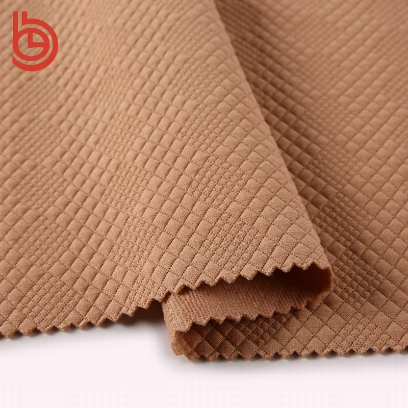 Jacquard 95 polyester 5 elastane plain knitted fabric